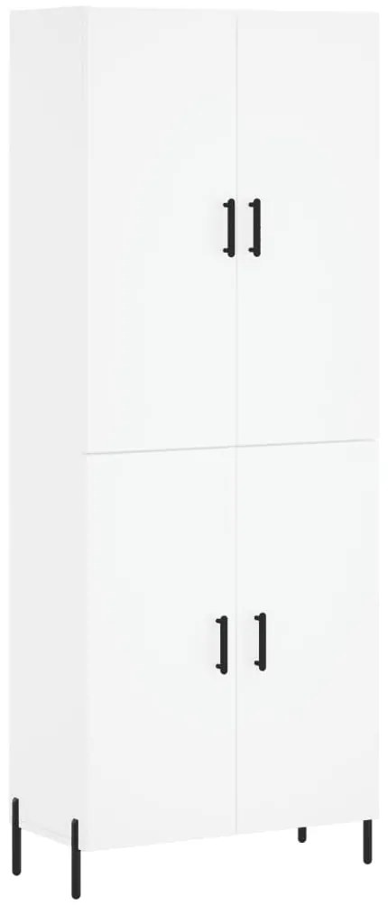 3195683 vidaXL Висок шкаф, бял, 69,5x34x180 см, инженерно дърво