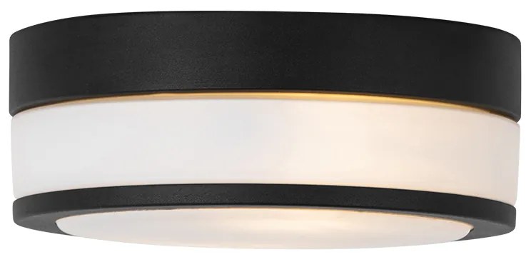 Модерна външна таванна лампа черна 23 см IP44 - Flavi