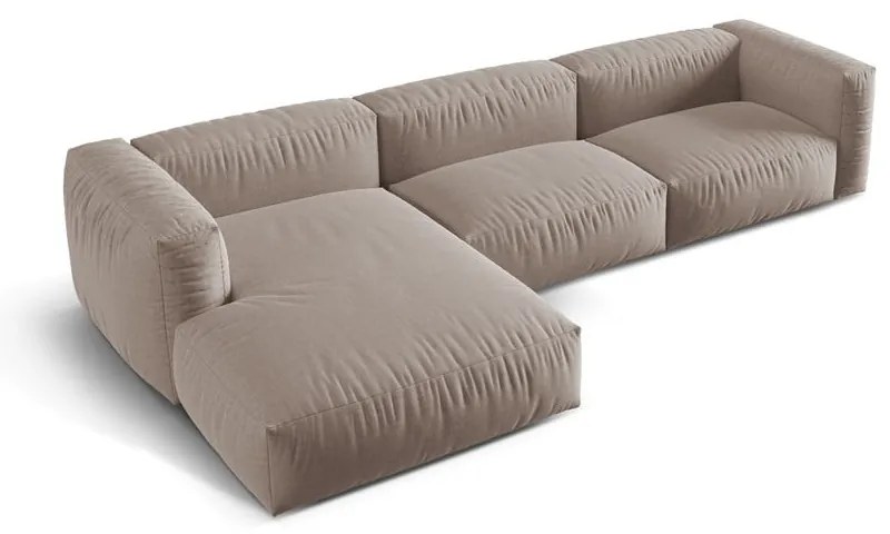 Бежов модулен ъглов диван (ляв ъгъл) Martina – Micadoni Home