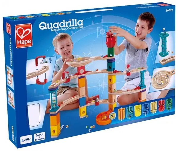 Комплект дървена писта, Hape, Quadrilla, Бягство от замъка, 52 части