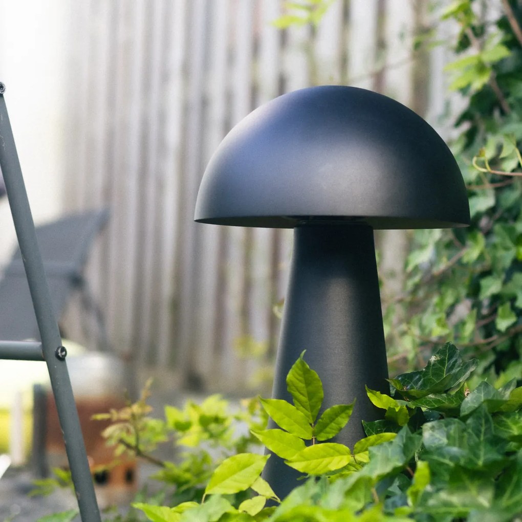 Подова лампа за външна употреба черна 50 см - Mushroom