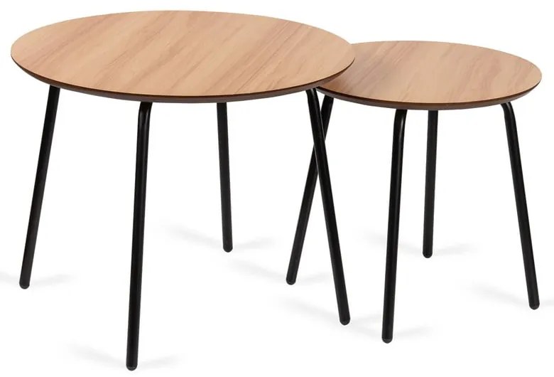 Кръгли масички за кафе в комплект от 2 бр. в естествен цвят ø 55 cm Luke – Bonami Essentials