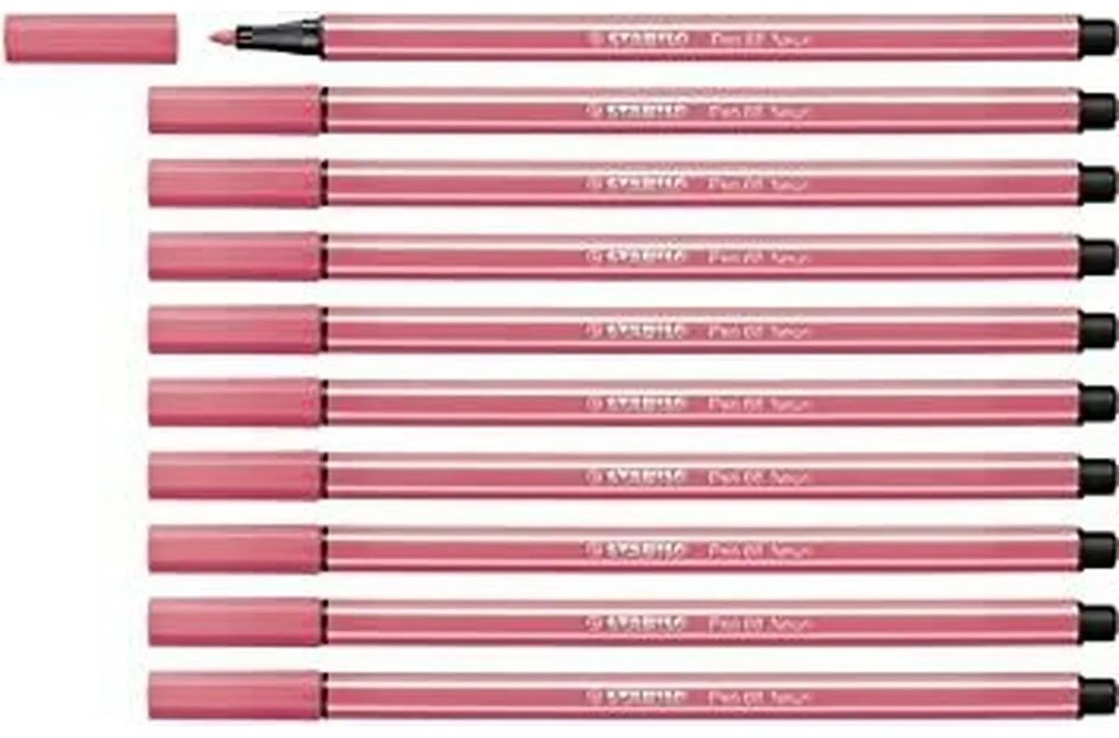 Плумастер Stabilo Pen 68 Fluor Флуоресцентен Червен 10 броя