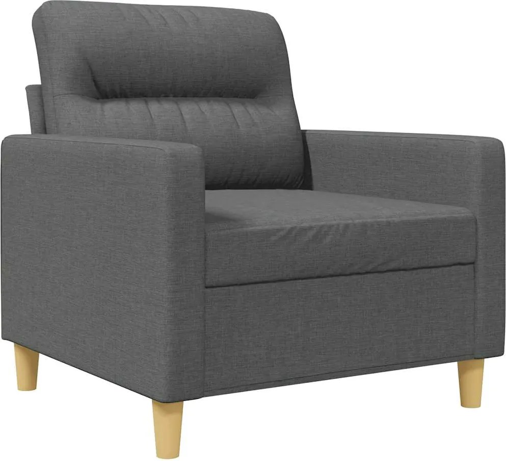 359220 vidaXL Фотьойл, тъмносив, 60 см, плат