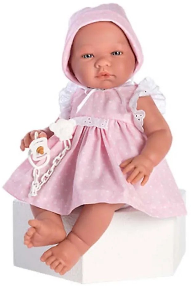 Asi - Кукла бебе Мария с розова рокля на бели точки