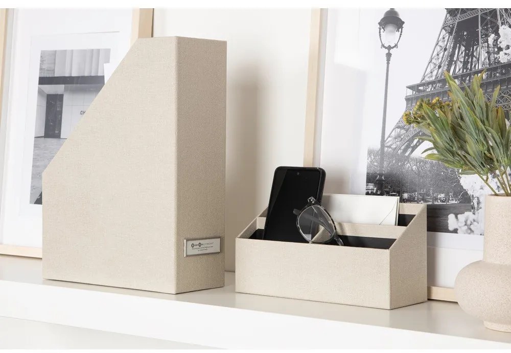 Картонени органайзери в комплект от 4 бр. Hugo Canvas Paper Laminate – Bigso