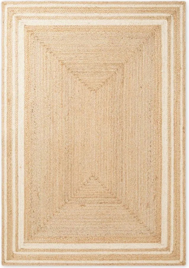 Кремав/в естествен цвят двустранен/ръчно изработен ютен килим 80x150 cm Looma – Hanse Home