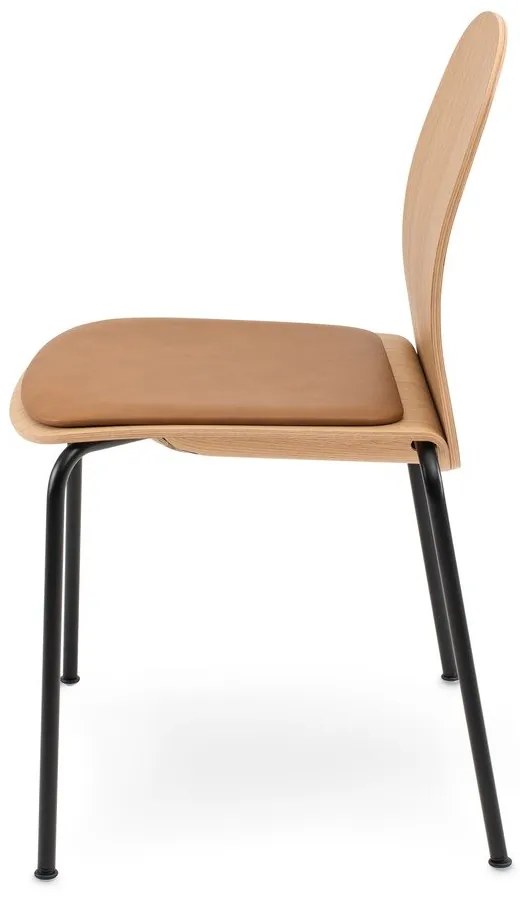 Трапезни столове в комплект за подреждане 2 бр. от декор от дъб в цвят кафяв коняк/в естествен цвят Book – Gazzda