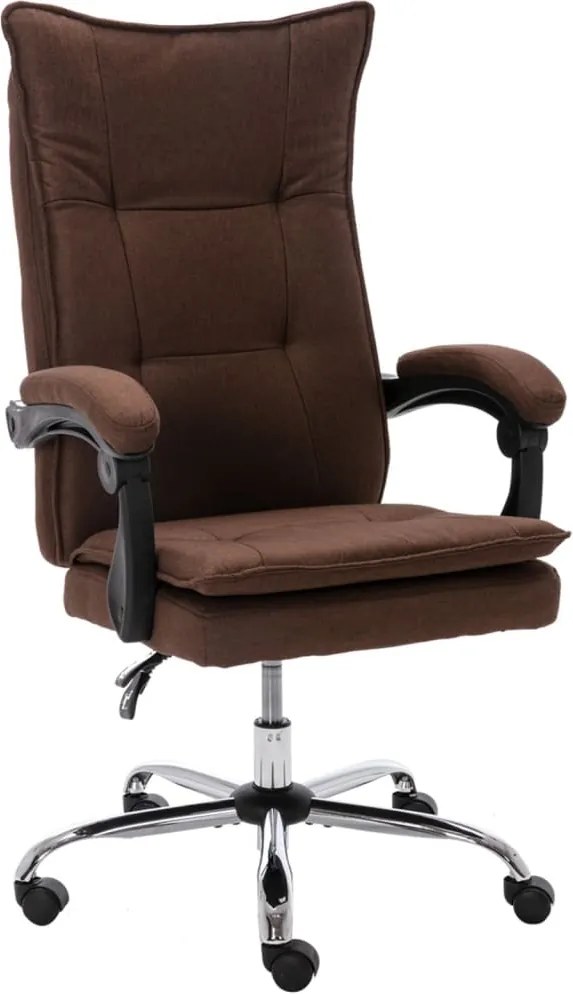 20365 vidaXL Офис стол, кафяв, текстил