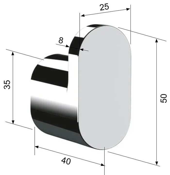 Матово черна стенна месингова кука Flori – Sapho