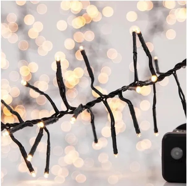 Външен LED гирлянд CLUSTER 588xLED/8 функции, 8,5 m, IP44, топла бяла светлина