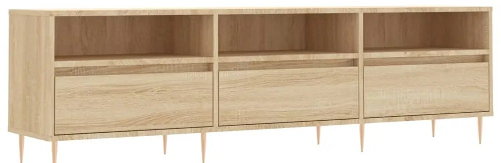 831271 vidaXL ТВ шкаф, сонома дъб, 150x30x44,5 см, инженерно дърво