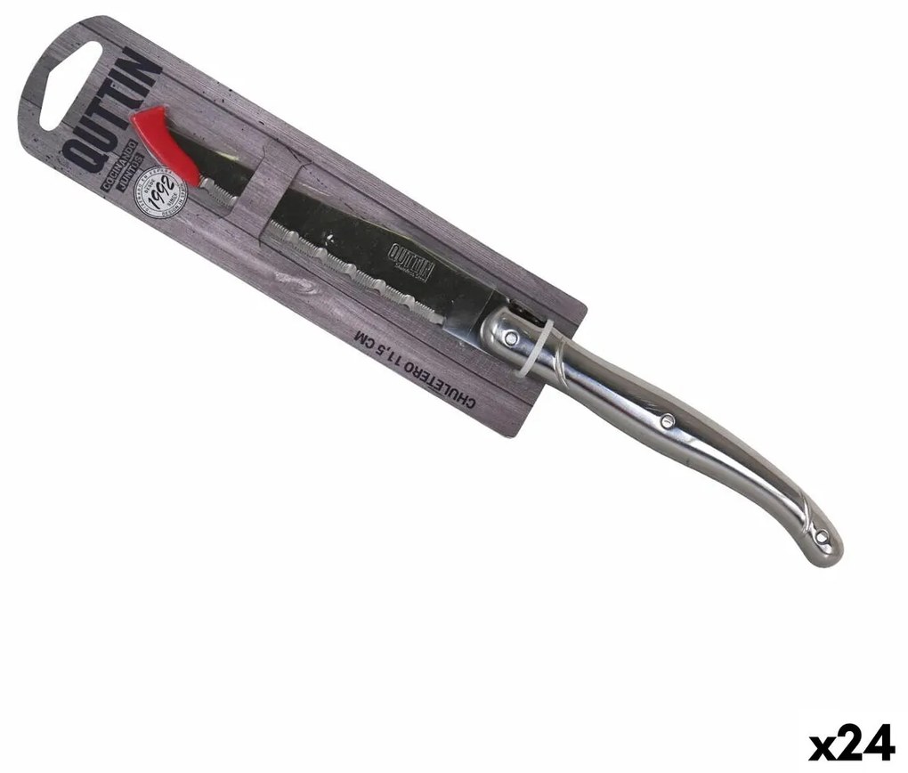 Нож за Котлети Quttin 11,5 cm Сребрист (24 броя)