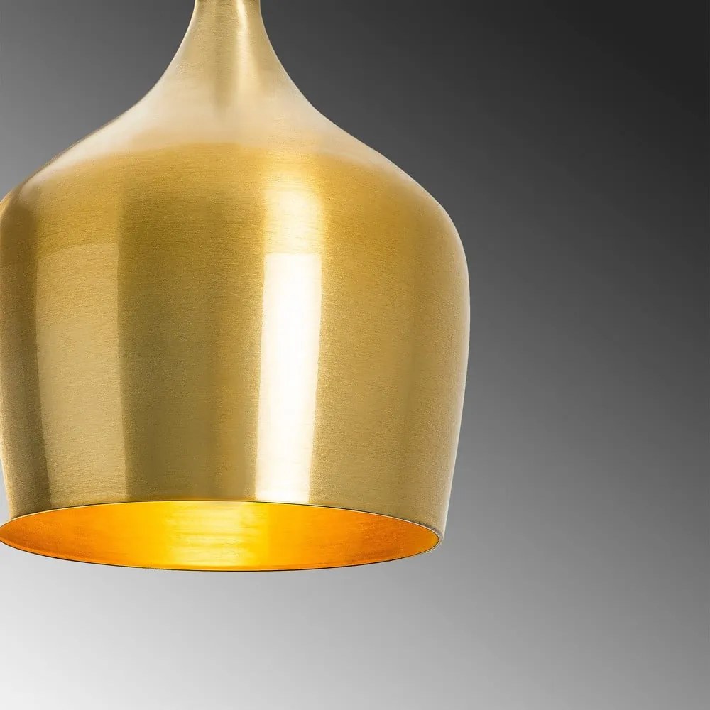 Висящо осветително тяло в златисто с метален абажур ø 22 cm Dodo – Opviq lights