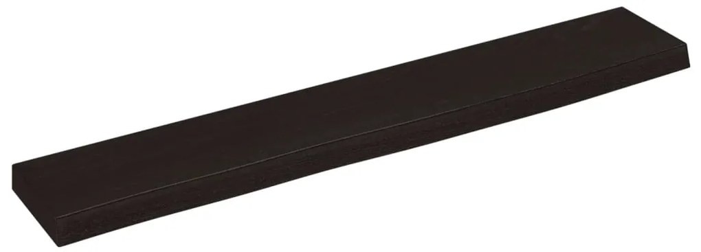 363758 vidaXL Стенен рафт тъмнокафяв 60x10x2 см обработен масивен дъб