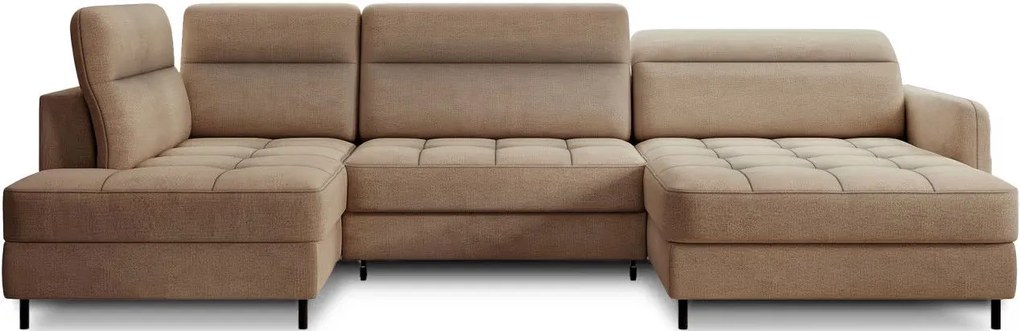 Ъглов диван Tobe-Кафяв-вдясно