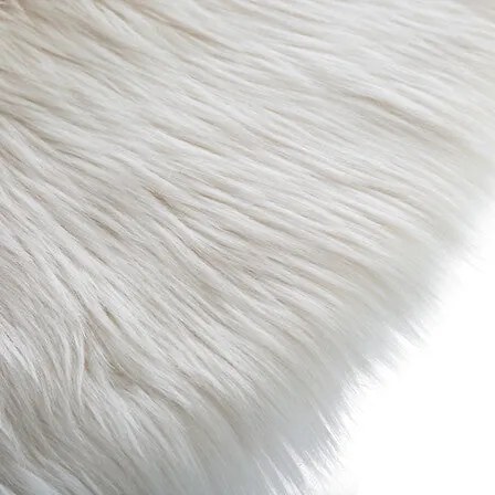 Детски килим atmosphera Fur, Бял, 90 cm