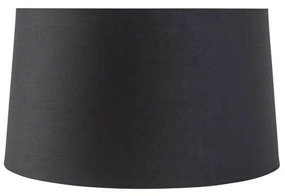 Абажур от памук черен 40/45/25 със златен интериор