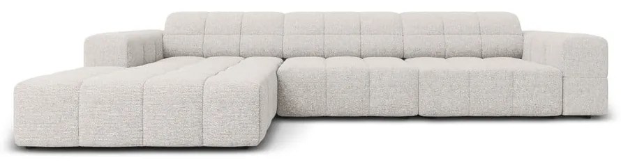 Светлосив ъглов диван (ляв ъгъл) Chicago - Cosmopolitan Design