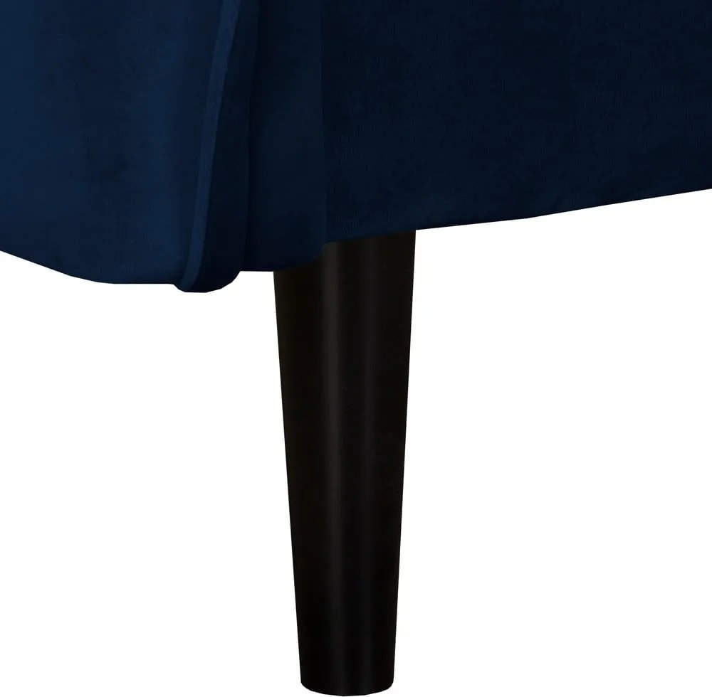 Тъмносин кадифен диван 138 cm Juli – Ropez