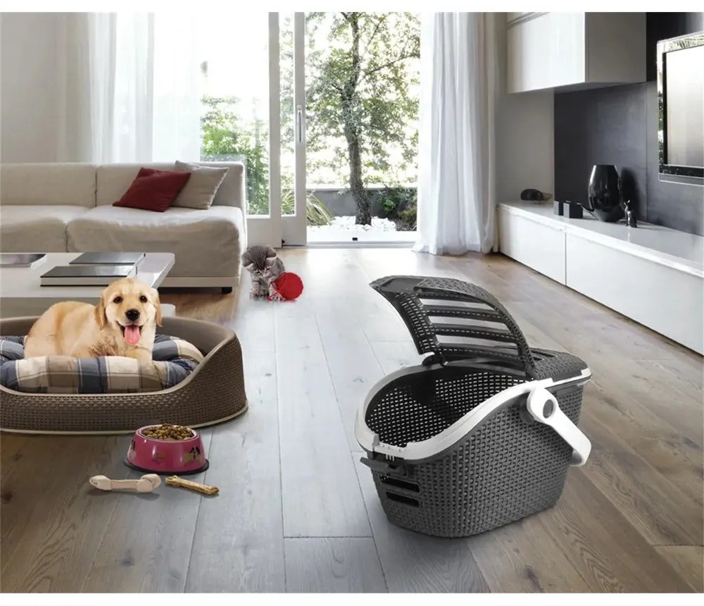 Тъмно сива кутия за транспортиране на домашни любимци - Curver