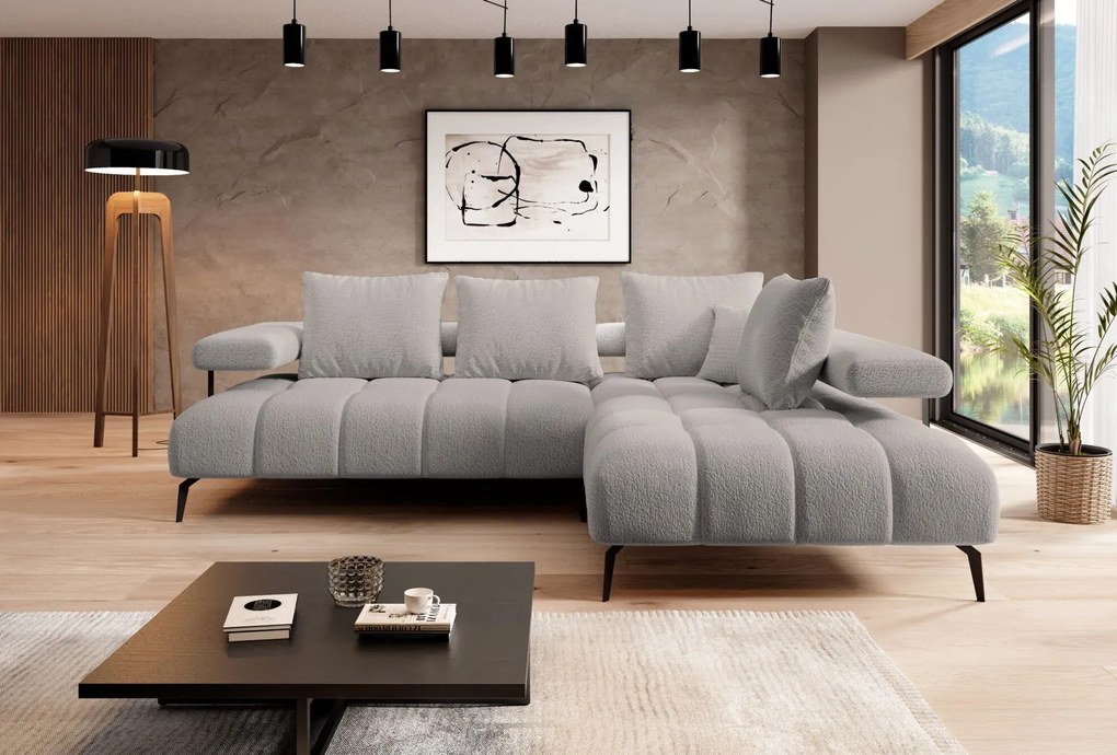 Ъглов диван Магнито-екру-десен