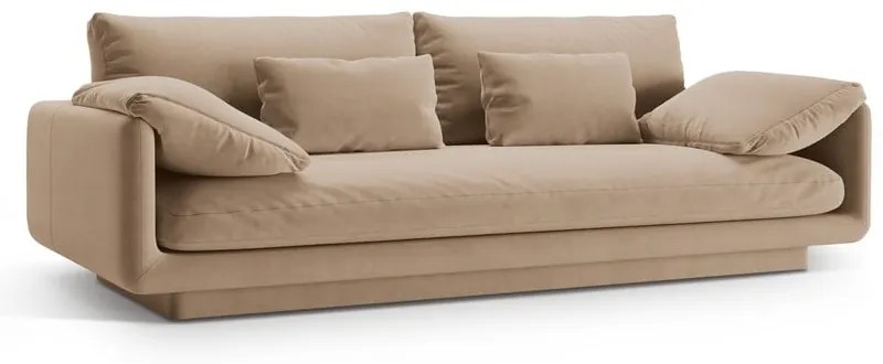 Бежов кадифен диван 220 cm Torino – Micadoni