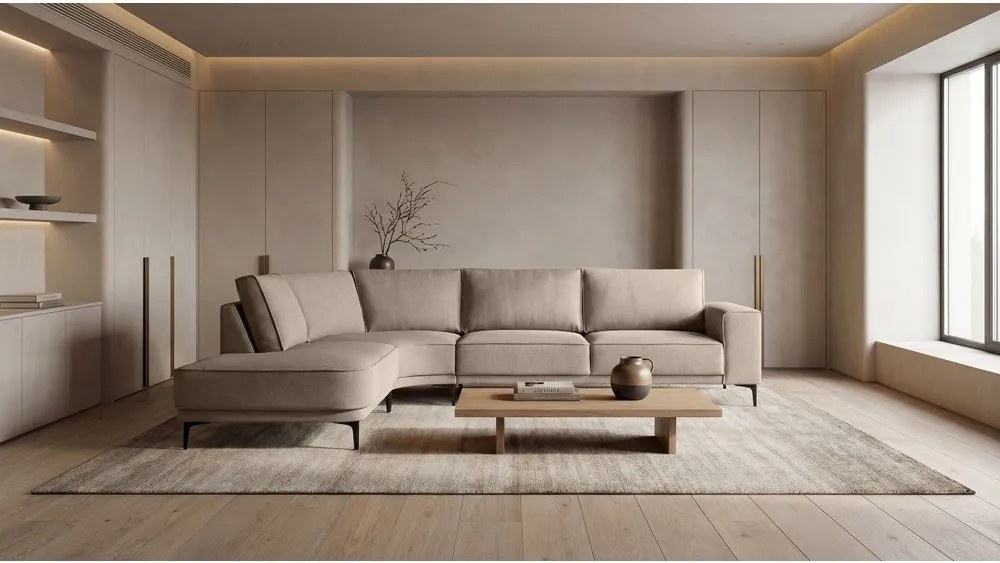 Светлокафяв ъглов диван (ляв ъгъл) Copenhagen – Scandic