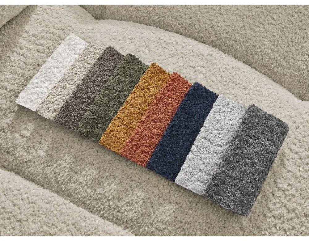 Бежов разтегателен ъглов диван с място за съхранение от букле (десен ъгъл) Roxelane – Bobochic Paris