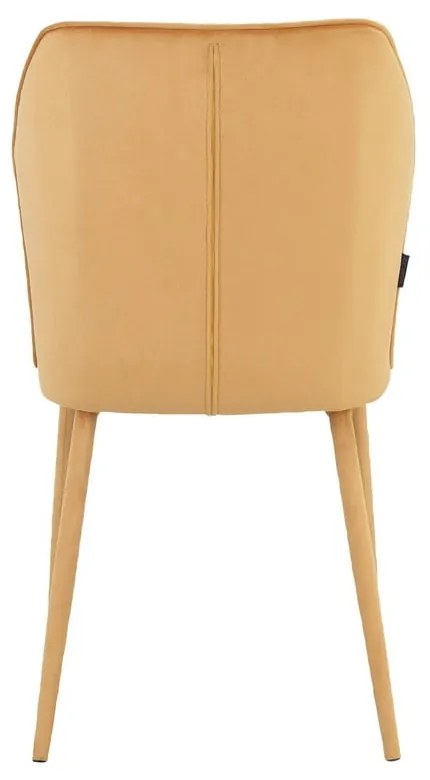 Жълти кадифени трапезни столове в комплект от 2 бр. Wilma – Støraa