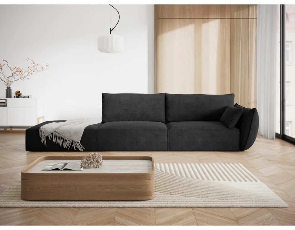 Тъмносив шезлонг (десен ъгъл) Vanda – Mazzini Sofas