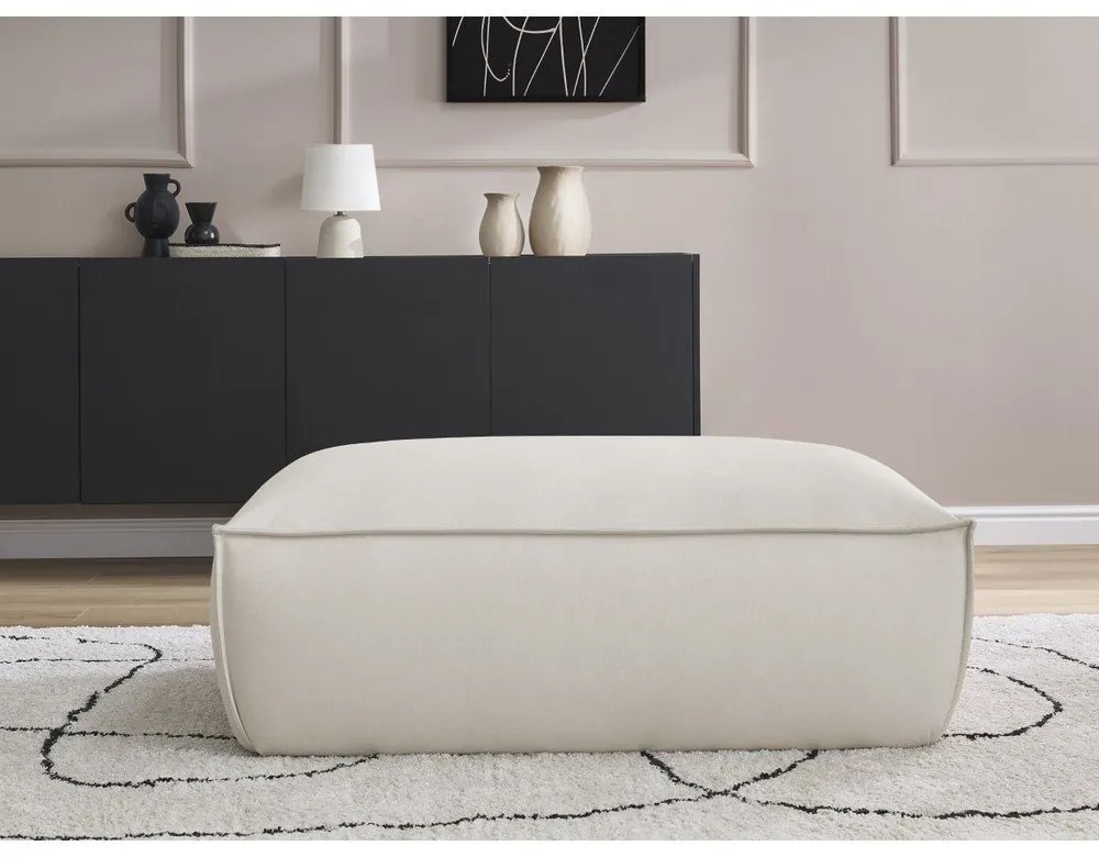 Бежова табуретка от изкуствена кожа Boheme – Bobochic Paris