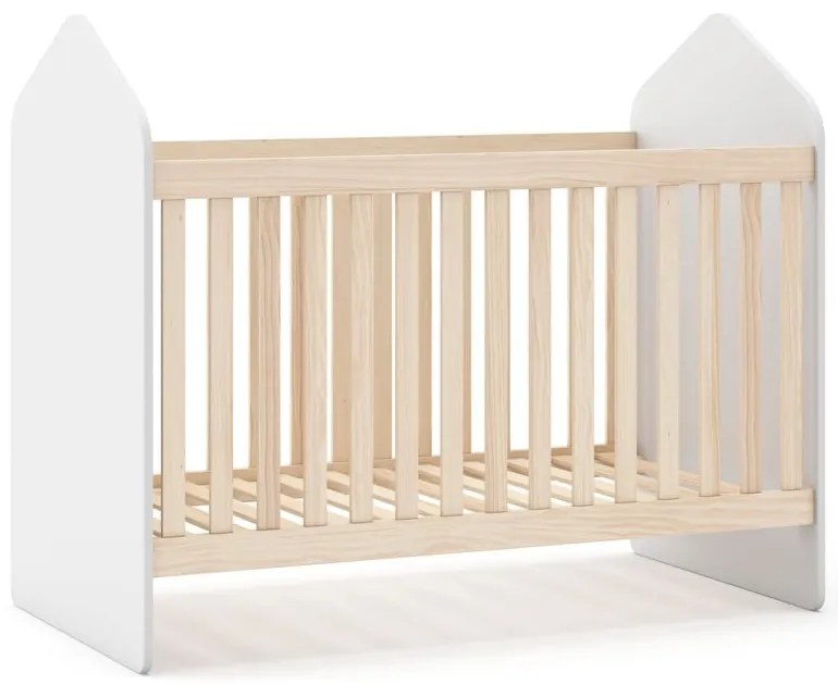 Детско креватче от бял/естествен бор 60x120 cm Estefania - Marckeric