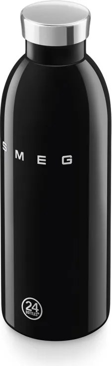 Термо бутилка SMEG Clima 50's Style WBF01BL, 500 мл, Херметично затваряне, Двустенна, Неръждаема стомана 18/8, Черен