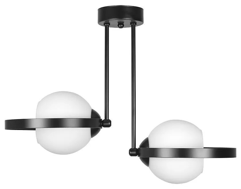 Плафон ГАЛАКСИ S, черен/бял, 2xE27