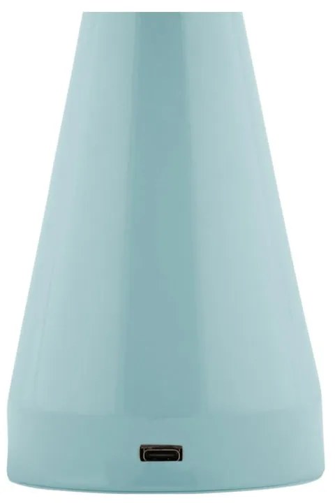 Светлосиня LED затъмняваща се настолна лампа с метален абажур (височина 20,5 cm) Rachel – Leitmotiv