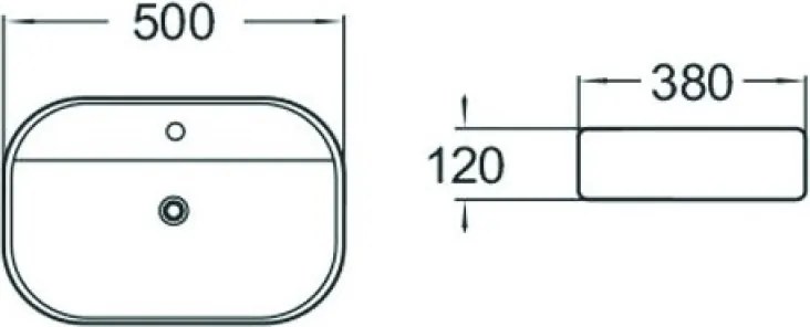 Mexen Iris надплотно монтирана мивка 50 x 38 см, бяла - 21995000