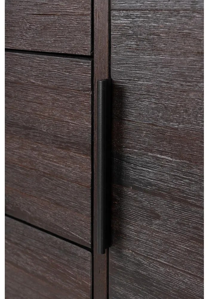 Кафяв нисък скрин от масивно тиково дърво 135x82 cm Webster – White Label