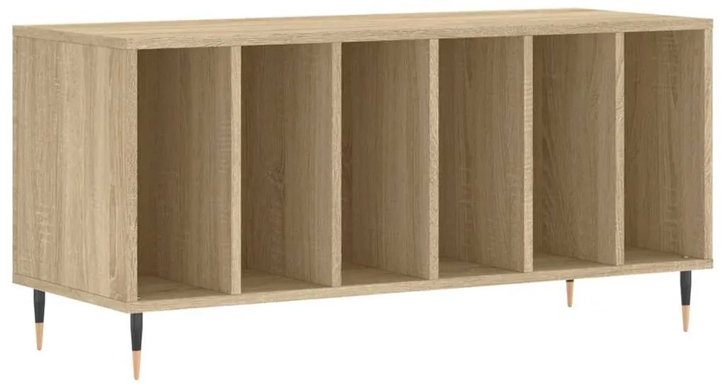 831743 vidaXL Шкаф за винилови плочи сонома дъб 100x38x48 см инженерно дърво