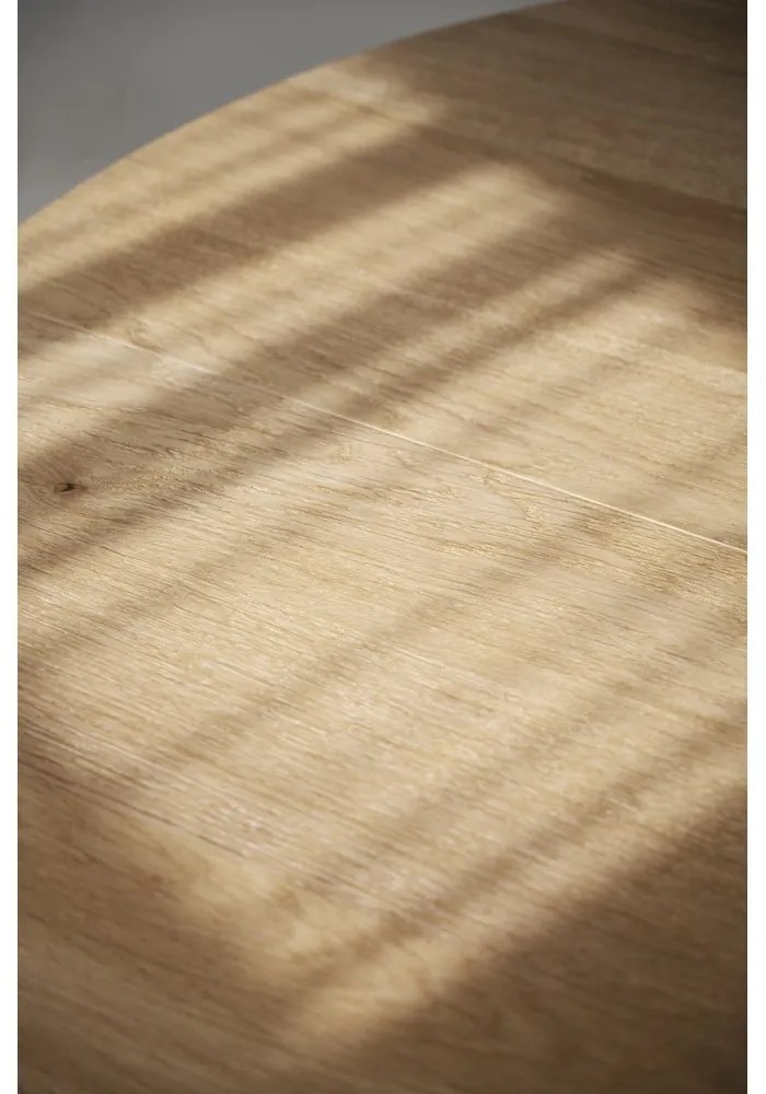 Кръгла сгъваема трапезна маса от декор от дъб в естествен цвят ø 130 cm Glenside – Rowico