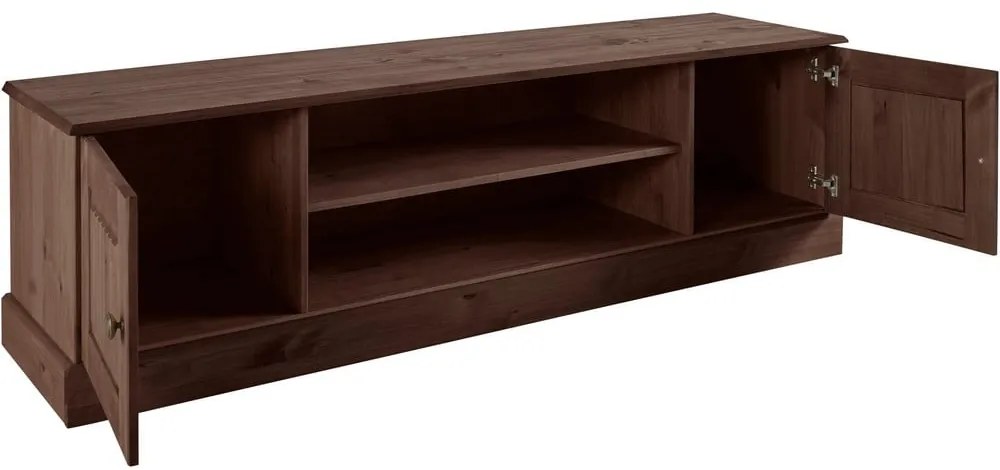 Кафява маса за телевизор от масивен бор 45x40 cm Mille – Støraa
