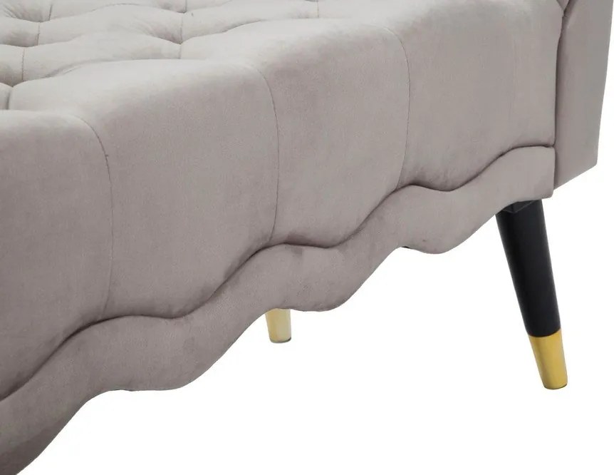 Кафяво-сива кадифена пейка Paris – Mauro Ferretti