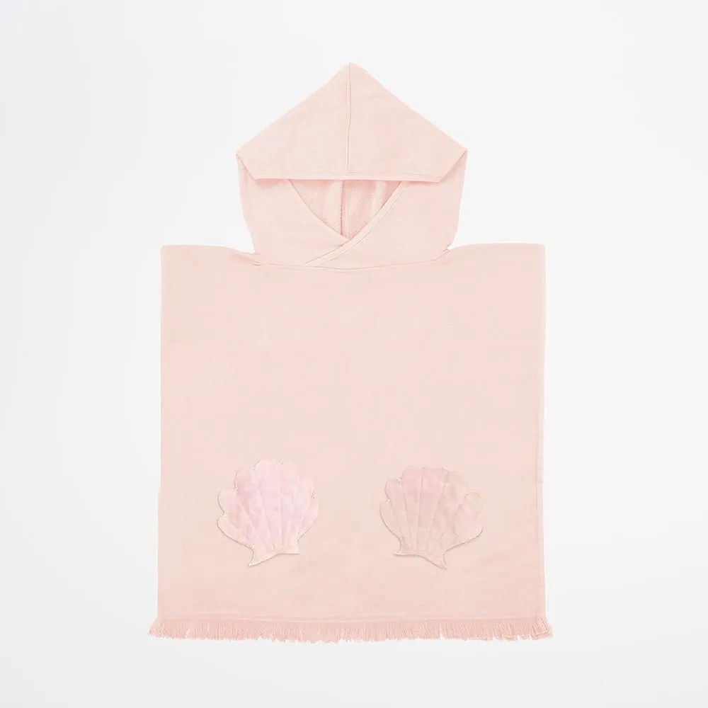 Розова бебешка плажна кърпа с качулка , 3-6 години Mermaid - Sunnylife