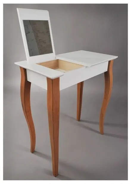 Бяла тоалетка с огледало Тоалетка, дължина 85 cm - Ragaba