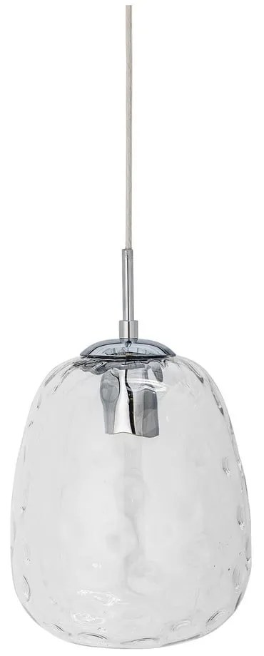 Висящо осветително тяло в сребрист цвят със стъклен абажур ø 20 cm Baele – Bloomingville