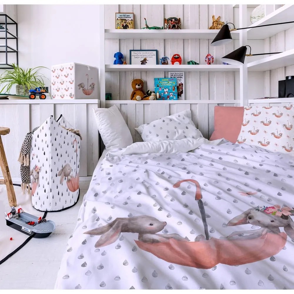 Детско спално бельо от памучен сатен Fox Bunnie, 140 x 200 cm Forest School - Butter Kings