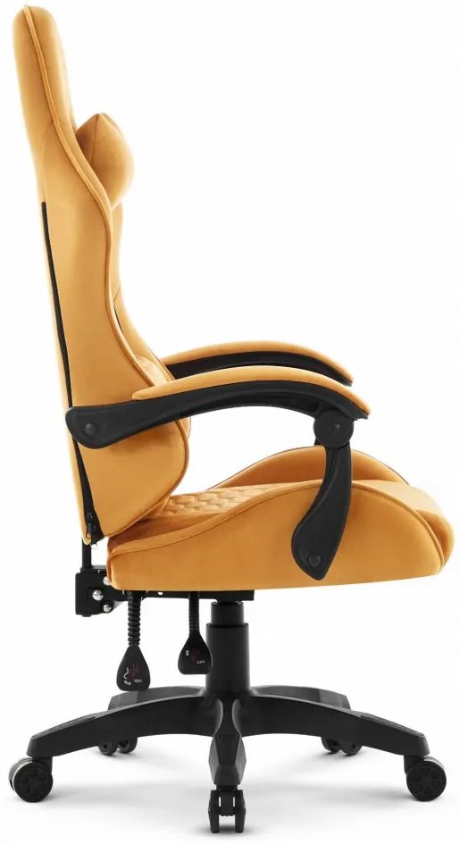 Геймърски стол HC-1000 MUSTARD - кадифена тъкан