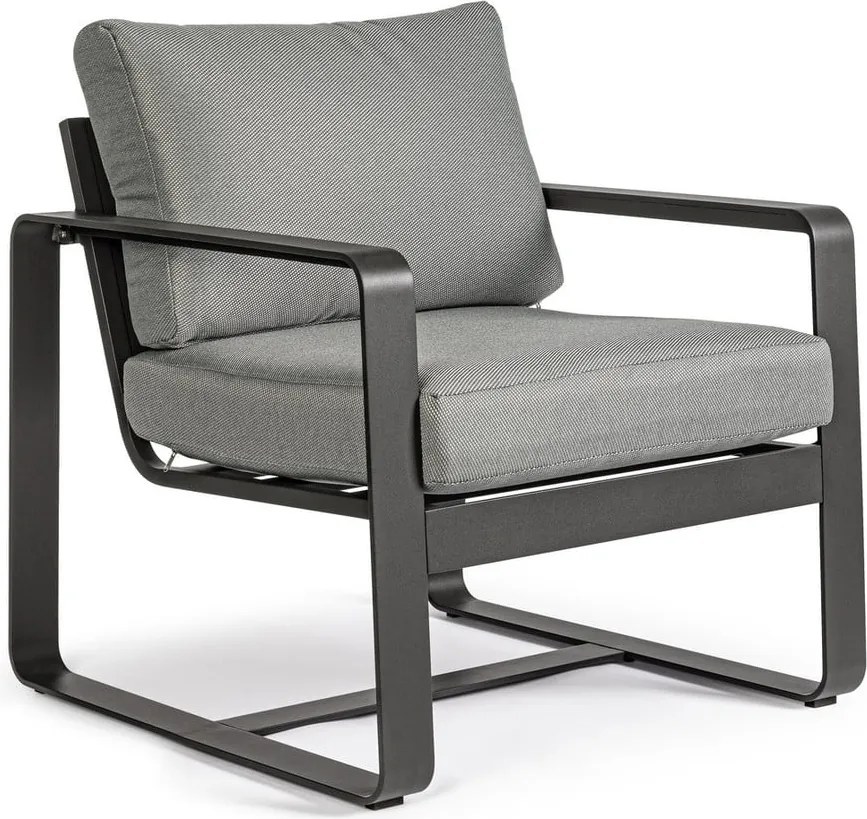 Сив метален градински стол Merrigan – Bizzotto