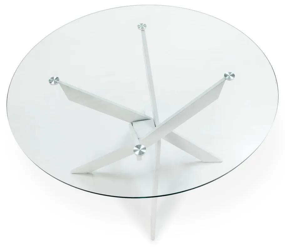 Кръгла маса за хранене със стъклен плот 120x120 cm Ruth - Marckeric