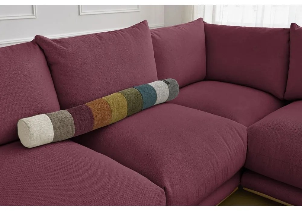 Ъглов диван в цвят бордо Ernest – Bobochic Paris